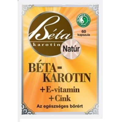 Béta-karotin+E-vitamin+Cink 60 db kapszula
