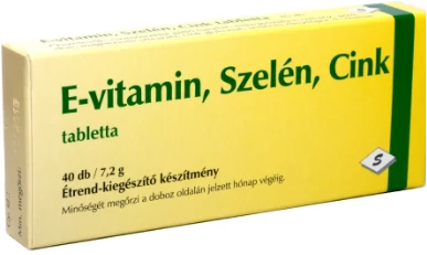 E-vitamin, Szelén, Cink tabletta