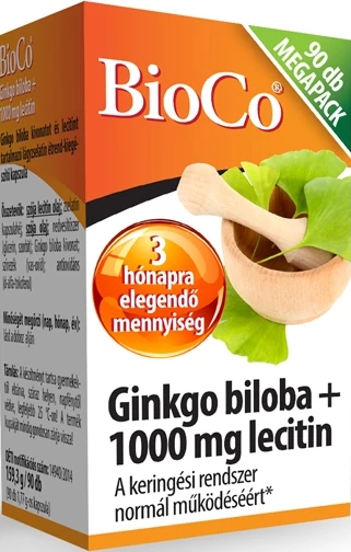 Gingko biloba + 1000 mg lecitin_90 db