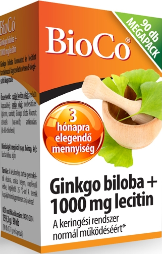Ginkgo biloba + 1000 mg lecitin_90 db