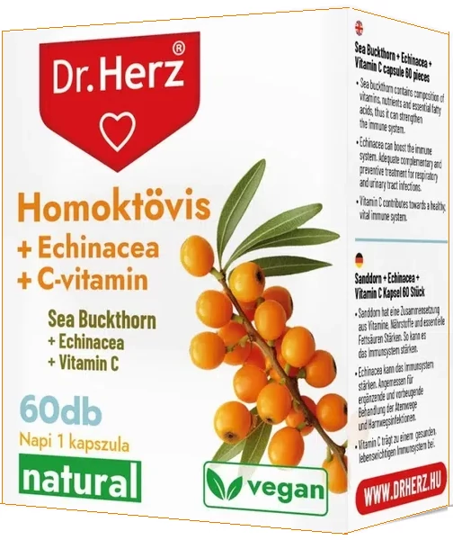 Dr.Herz - Homoktövis + Echinacea + C-vitamin kapszula – 60db